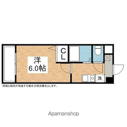 愛知県名古屋市昭和区広路本町１丁目[1R/24.07m2]の間取図