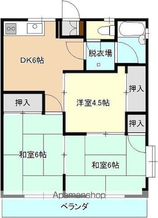 モリコーポ[3DK/49.2m2]の間取図