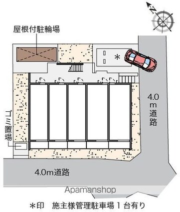 東京都練馬区平和台１丁目[1K/26.08m2]の配置図