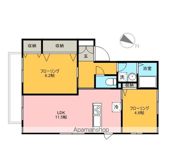 日野市石田のアパートの間取り