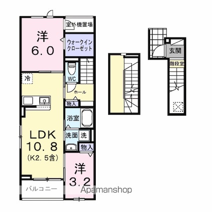 花水木[2LDK/58.13m2]の間取図