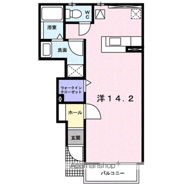 グレンツェントＡ[1R/37m2]の間取図