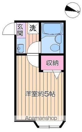 東京都葛飾区新宿５丁目[1K/14m2]の間取図
