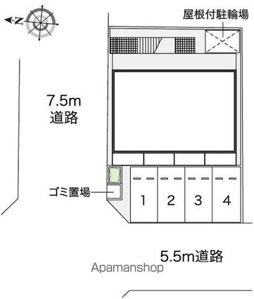 レオパレスヴィラ白金[1K/19.87m2]の配置図