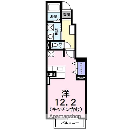 山梨県甲斐市竜王[1R/32.9m2]の間取図