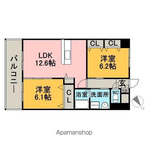 福岡市東区松島のマンションの間取り