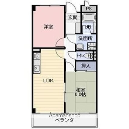 リンピアハピネス[2LDK/48.6m2]の間取図