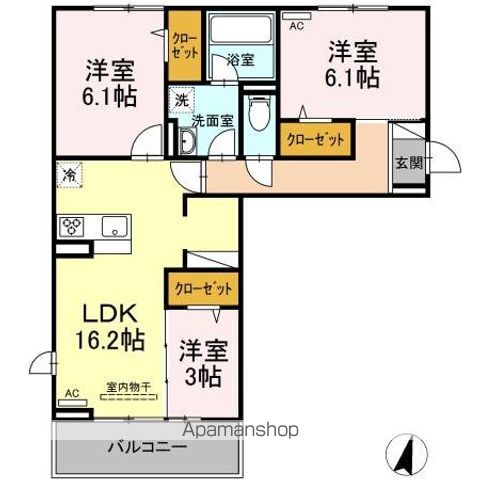 LECHE鳥追の間取り写真