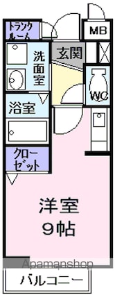 サン・アベニュー[1R/24.48m2]の間取図