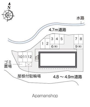 レオパレスＴＯＫＯＯ[1K/23.18m2]の配置図