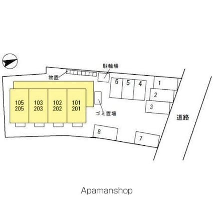 コーポラスみのり[1LDK/29.2m2]の配置図