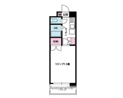 ジョイフル第２朝生田[1DK/24.94m2]の間取図