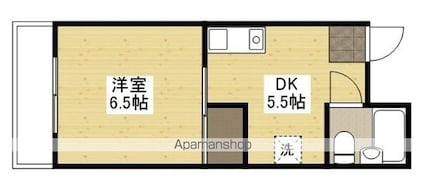 ＭＳビル　南竹屋[1DK/21m2]の間取図