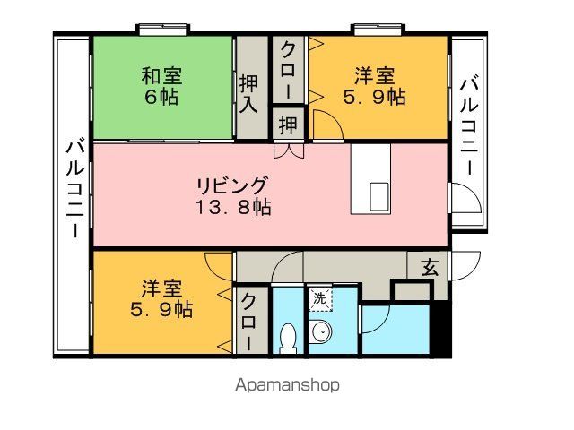 エントラーダ虹ヶ丘の間取り写真