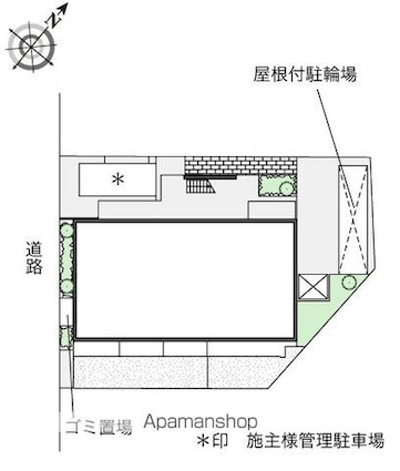 レオネクスト立花[1K/27.35m2]の配置図
