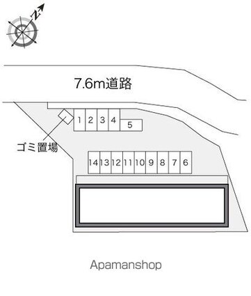レオパレス眺望[1K/23.71m2]の配置図