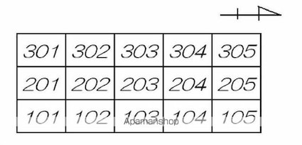 コーポアイビーエム[1R/21.11m2]の配置図