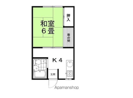 ビューパレー三戸[1K/23.18m2]の間取図