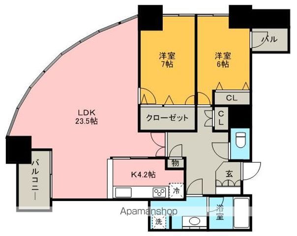 コアマンション大手門タワーの間取り写真