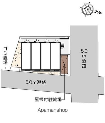 クレイノアナベル[1K/21.11m2]の配置図