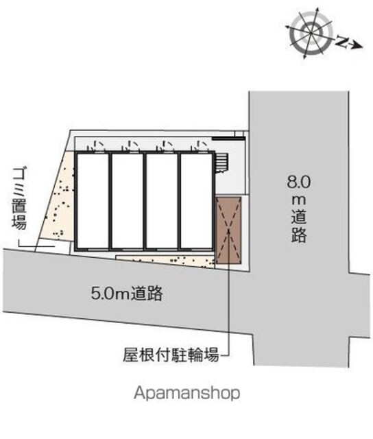 クレイノアナベル[1K/21.11m2]の配置図