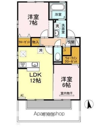 Ｔ’ｓスクエア[2LDK/59.58m2]の間取図