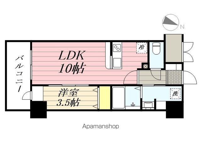 福岡市中央区薬院のマンションの間取り