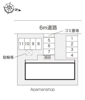 レオパレスヴィラージュ彩[1K/23.18m2]の配置図