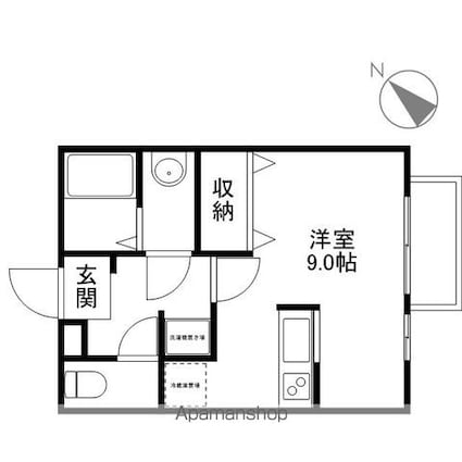 ユリシス[1R/29.26m2]の間取図