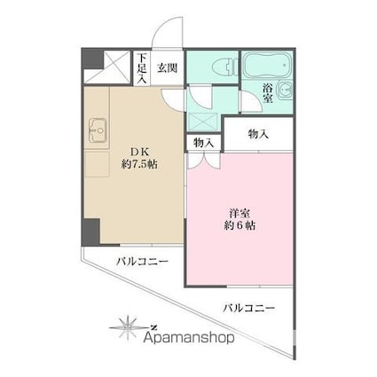 東京都杉並区井草３丁目[1DK/29.31m2]の間取図