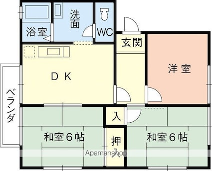 和歌山県和歌山市神前[3DK/50.7m2]の間取図