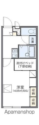 レオパレスＰＵＲＥ　ＳＡＴＯＨ[1K/23.18m2]の間取図