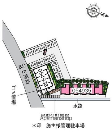 レオネクストひだまりⅠ[1K/32.81m2]の配置図