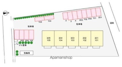 ベルメゾン中村[2LDK/52.17m2]の配置図