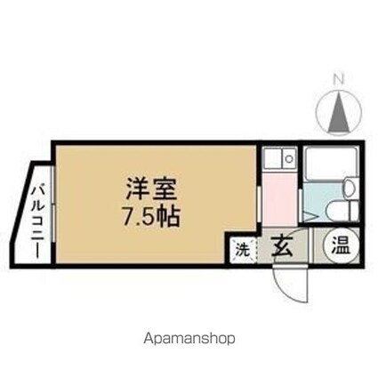 ハートインカヤバ[1R/19.5m2]の間取図