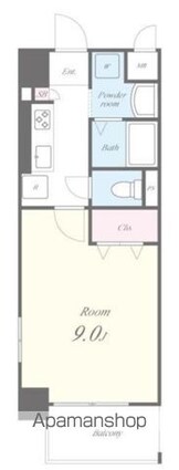 ルピナス・住吉[1K/28.34m2]の間取図
