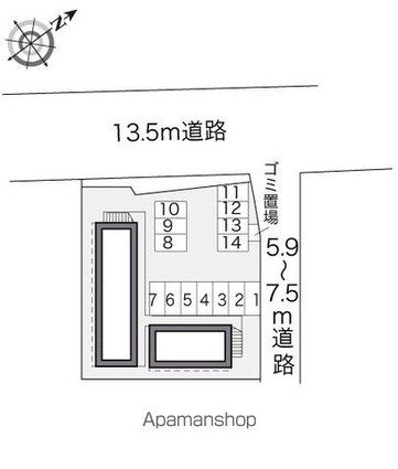 レオパレスグッドワン[1K/20.28m2]の配置図