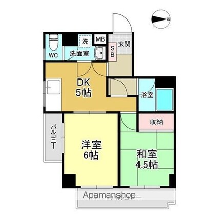 アーデンハウス[2K/40.54m2]の間取図