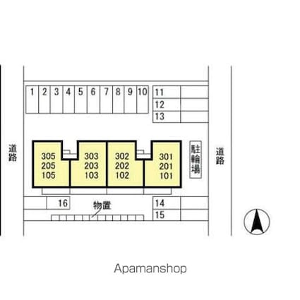 石楠花ハイツ[3DK/58.54m2]の配置図