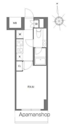 エヌステージジェイアール新白岡駅前[1K/22.48m2]の間取図