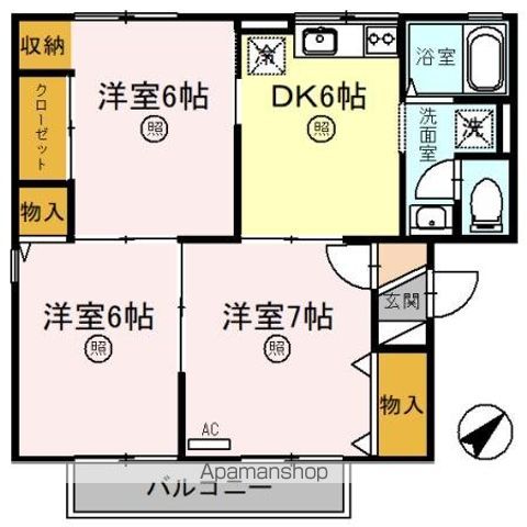 四天王ハイツ IIIの間取り写真