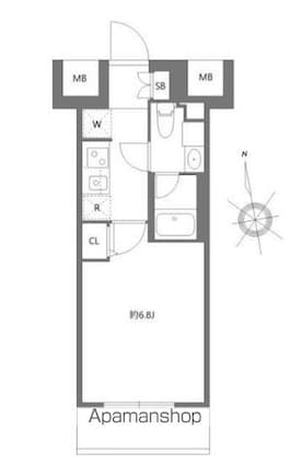 エヌステージジェイアール新白岡駅前[1K/22.06m2]の間取図