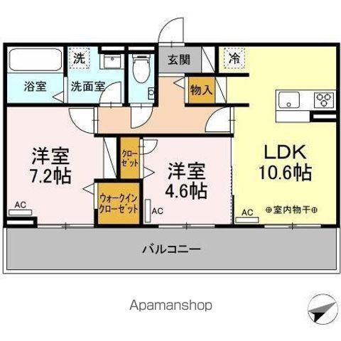 GRAND DーROOM浄水 N棟の間取り写真