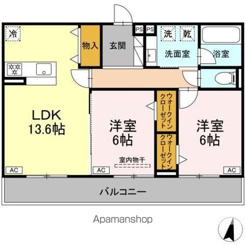 プルミエラムールの間取り写真