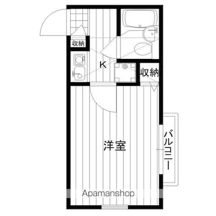 ジュネパレス新松戸第４５[1K/17.01m2]の間取図