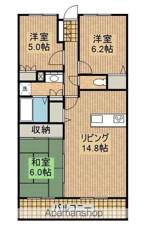サーパス神宮北の間取り写真