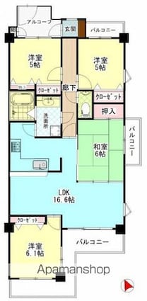 サーパス桜町[4LDK/82.73m2]の間取図