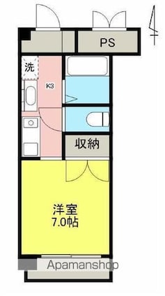 サンセール・コーポ[1K/22.56m2]の間取図