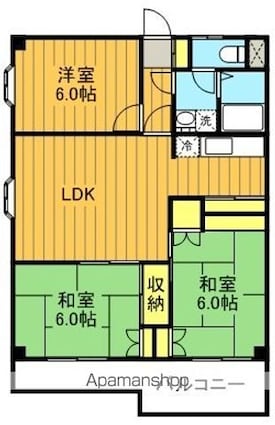 サンク開成[3LDK/66.98m2]の間取図