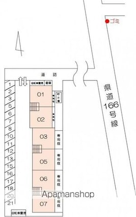柳ハイツ[2DK/43.06m2]の配置図